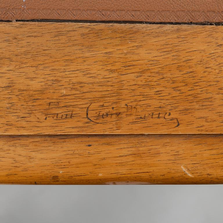 An Art Nouveau desk and chair, early 20th century.