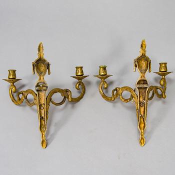 A pair of early 20th century wall candelabra.