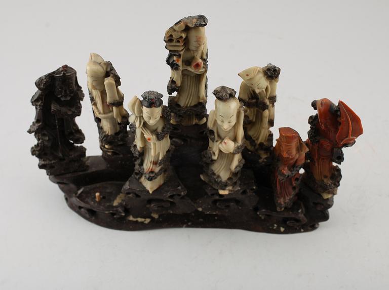 SKULPTUR, soapstone, Kina, 1900-tal.