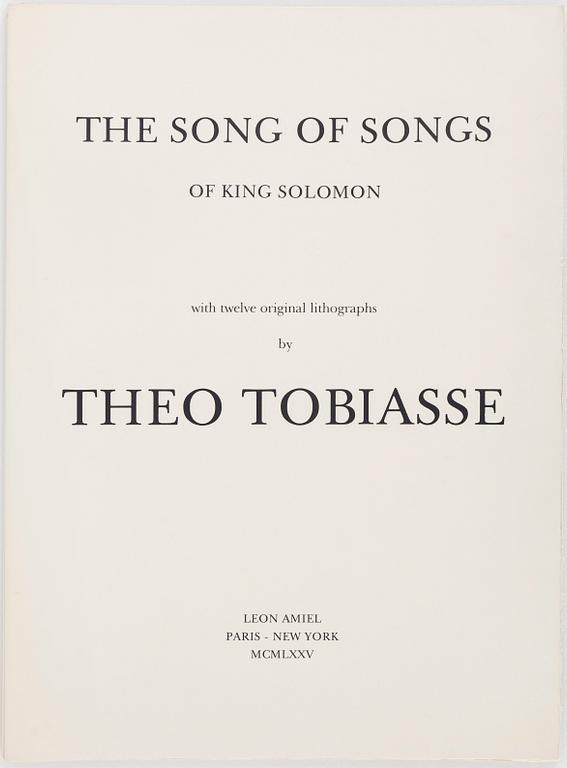 THEO TOBIASSE, lithographs in colour, 12, from "The song of songs of King Salomon", signed XXI/C.