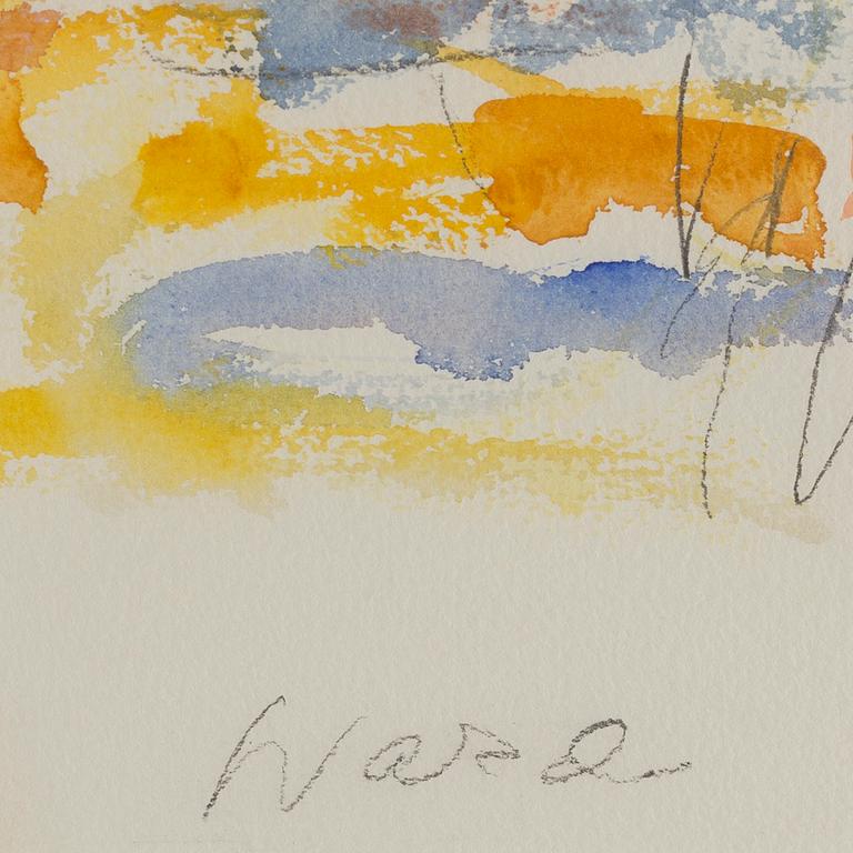 Rafael Wardi, watercolour, signed.