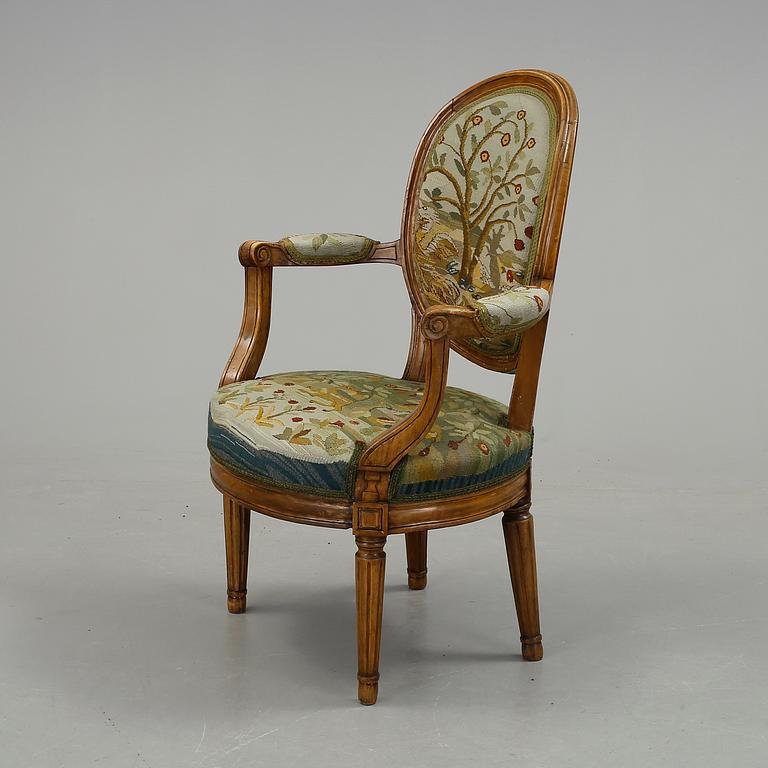 KARMSTOL, gustaviansk stil, 1800-tal.