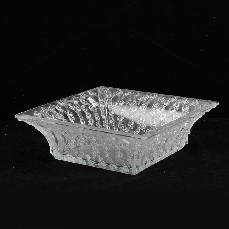 SKÅLFAT, glas, signerad Lalique France.