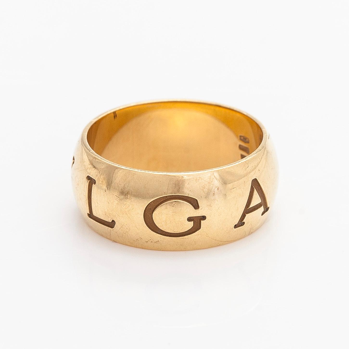 Bulgari, sormus, ”Monologo”, 18K kultaa.