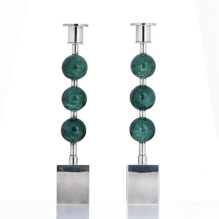 Sigurd Persson, Candlesticks, a pair, “Tre Kulor”, Sigurd Persson Design.
