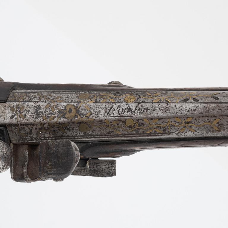 Pistoltrombon med flintlås, 1800-tal.