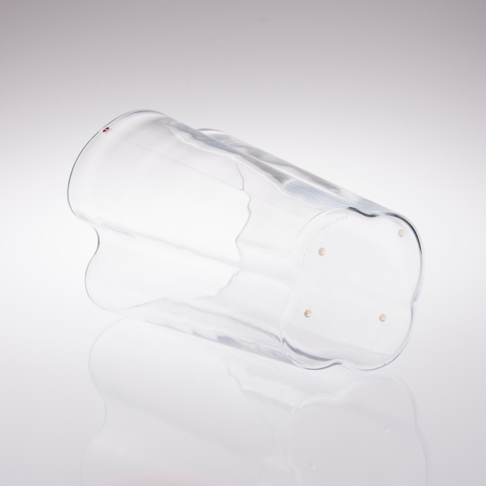 ALVAR AALTO, VAS, glas, märkt Alvar Aalto Iittala 2007.