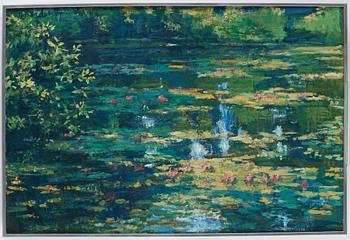 Gerhard Nordström, "Motiv från Claude Monets trädgård i Giverny".