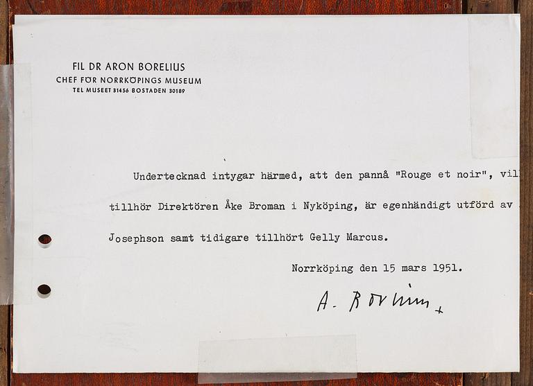 Ernst Josephson, "Rouge et Noir".