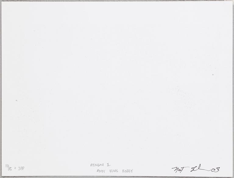 NAT FINKELSTEIN, Digital print (5 st), sign och dat och numr 13/15 a tergo.