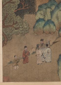 RULLMÅLNING, Ma Yuans (ca 1160-1225) efterföljd, Qingdynastin, 17/1800-tal.