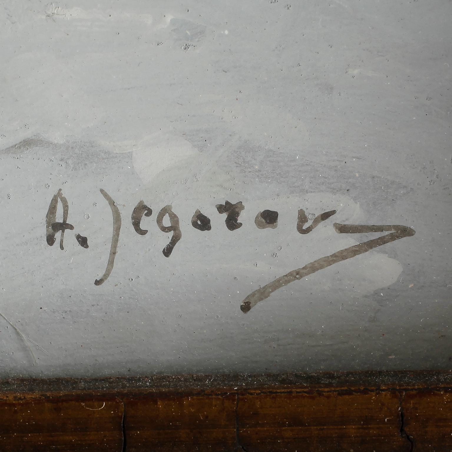 ANDREI AFANASEVICH JEGOROV. Gouache, sign A. Jegorov.