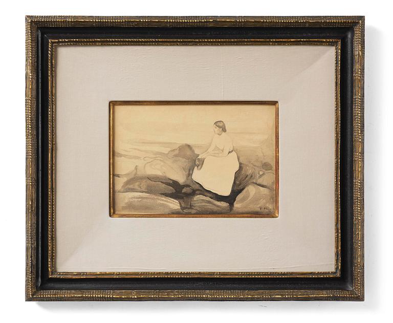 Edvard Munch, "Summer night / Inger on the Beach".