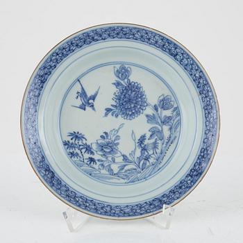 A set of eight blue and white dishes, Qing dynasty, 18th Century.