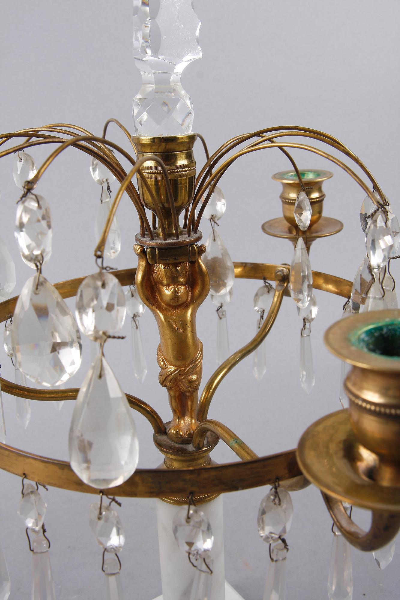 BORDSLYSTRAR, ett par, gustaviansk stil. 1900-tal.