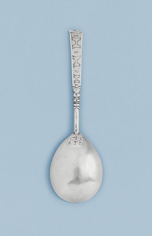 SKED, otydlig stämpel, Bergen, daterad i gravyren 1688.