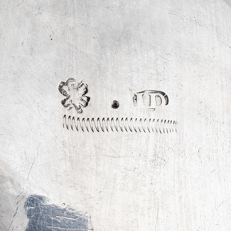 A Swedish 17th century parcel-gilt silver tankard, mark of Johan Dragman Arboga (active 1701-1746).