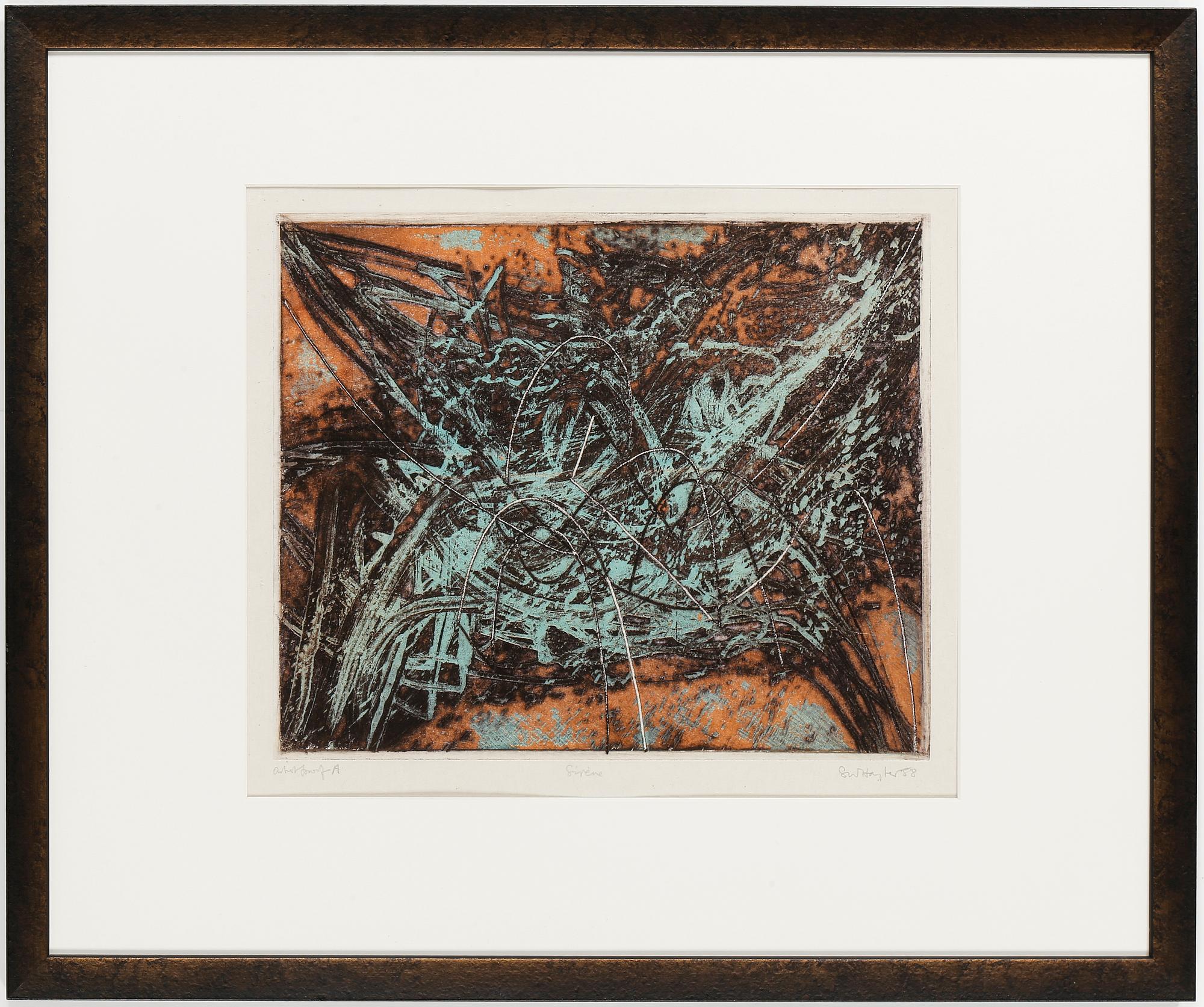 STANLEY WILLIAM HAYTER, färgetsning, signerad och daterad 88.