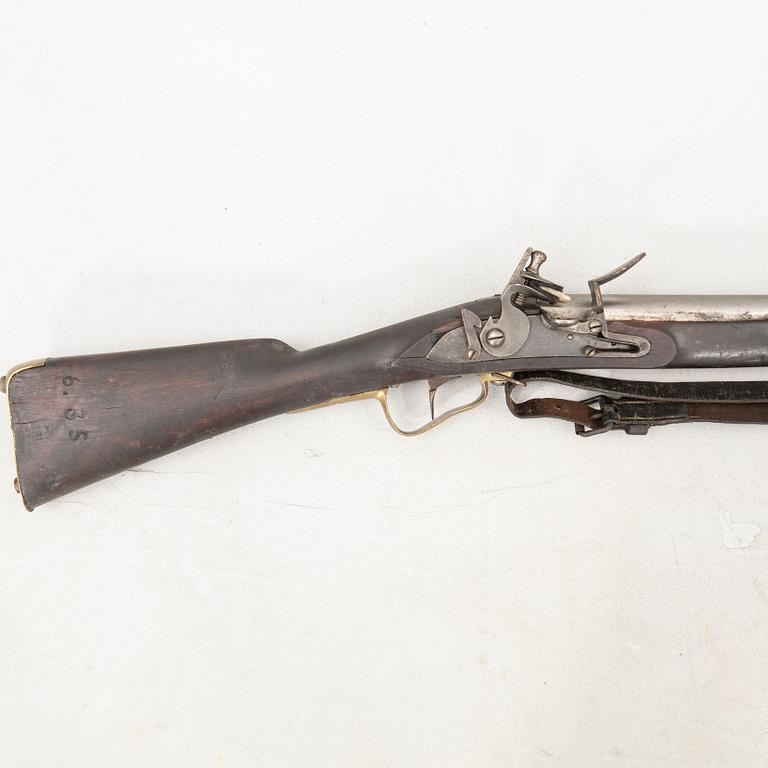 A Swedish flintlock gun 1799 pattern.