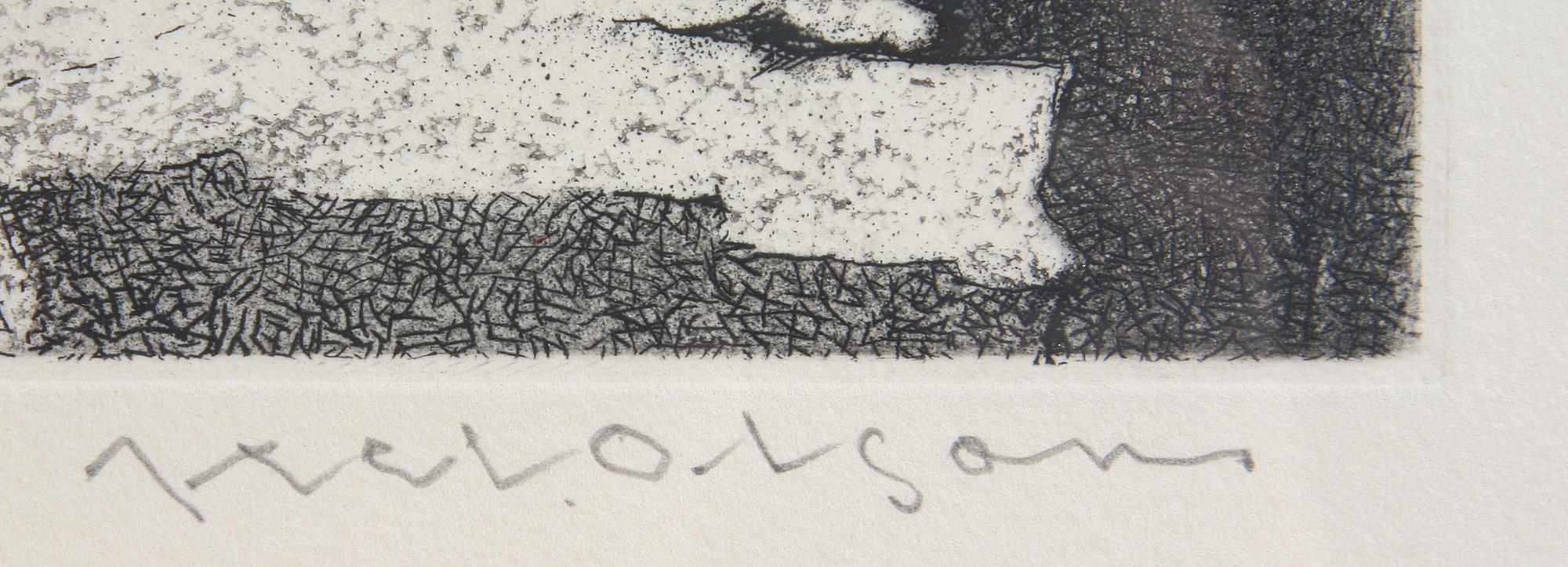 AXEL OLSON, litografi, sign.