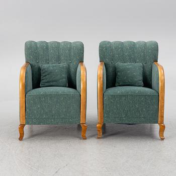 A pair of armchairs, 1930s/40s.