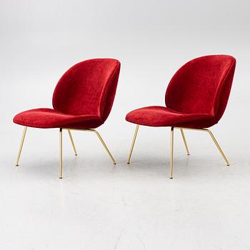 GamFratesi, a pair of 'Beetle Lounge Chairs', Gubi, Denmark.