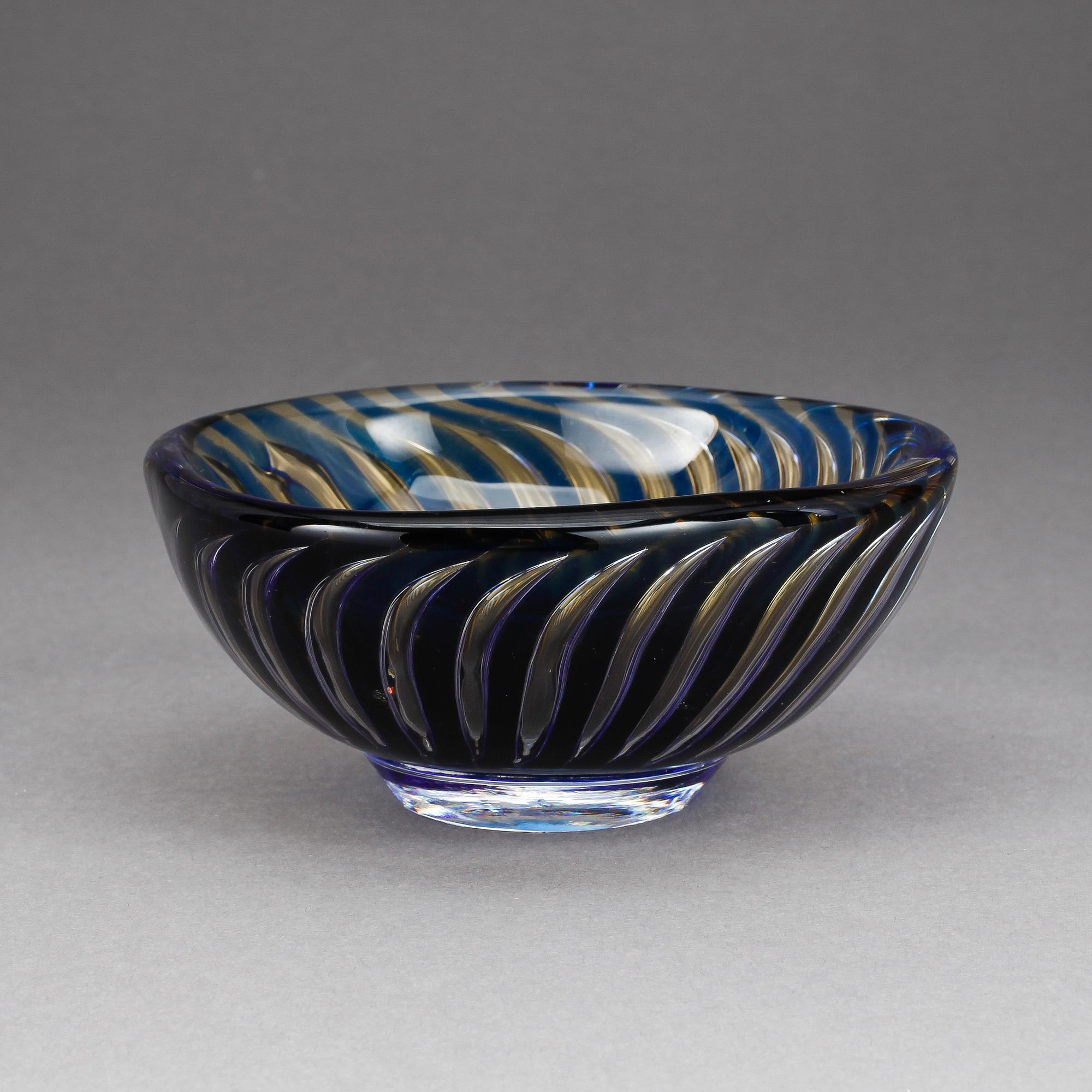 SKÅLFAT, glas, ariel, Edvin Öhrström, Orrefors, signerad.