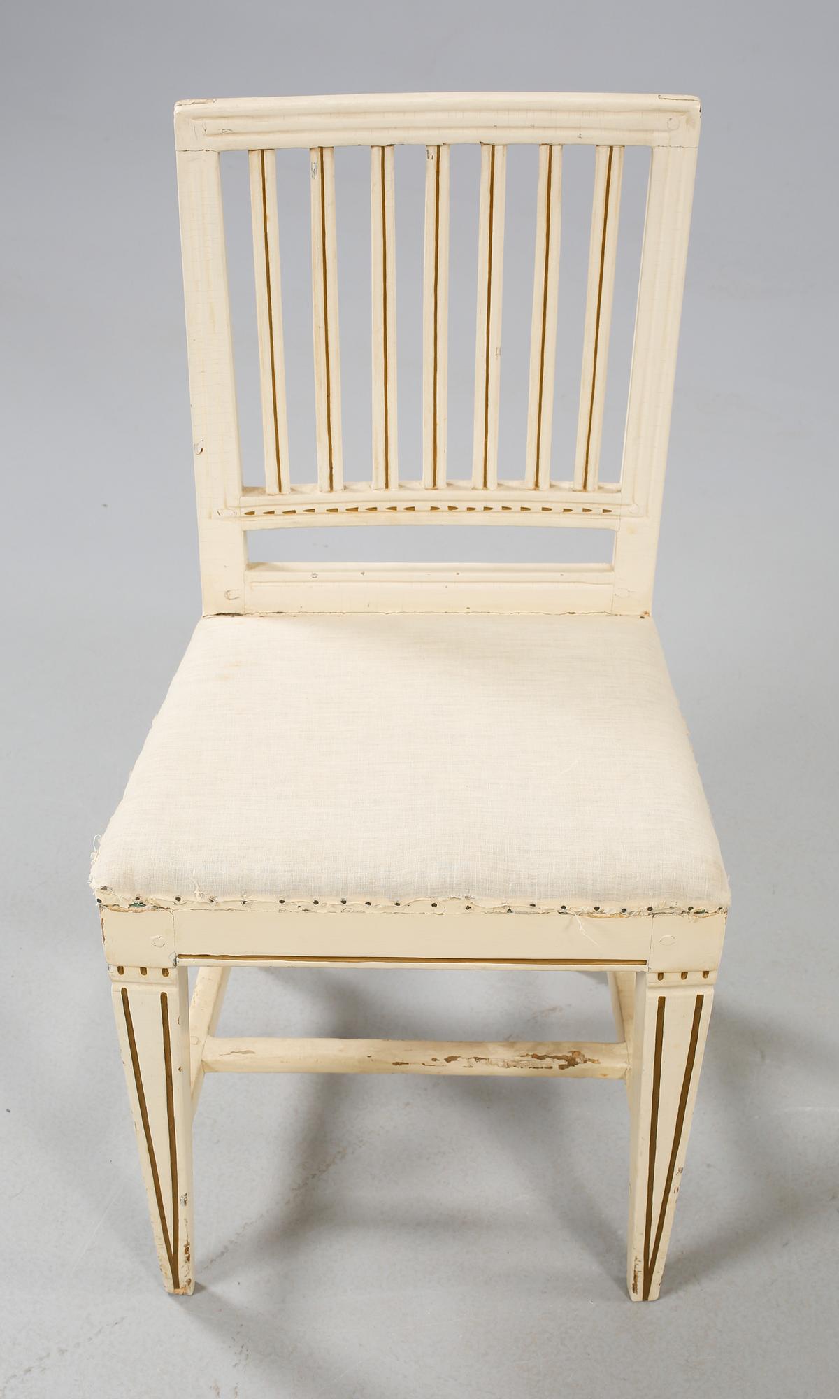 STOLAR, ett par, sengustaviansk modell, 1800-tal.