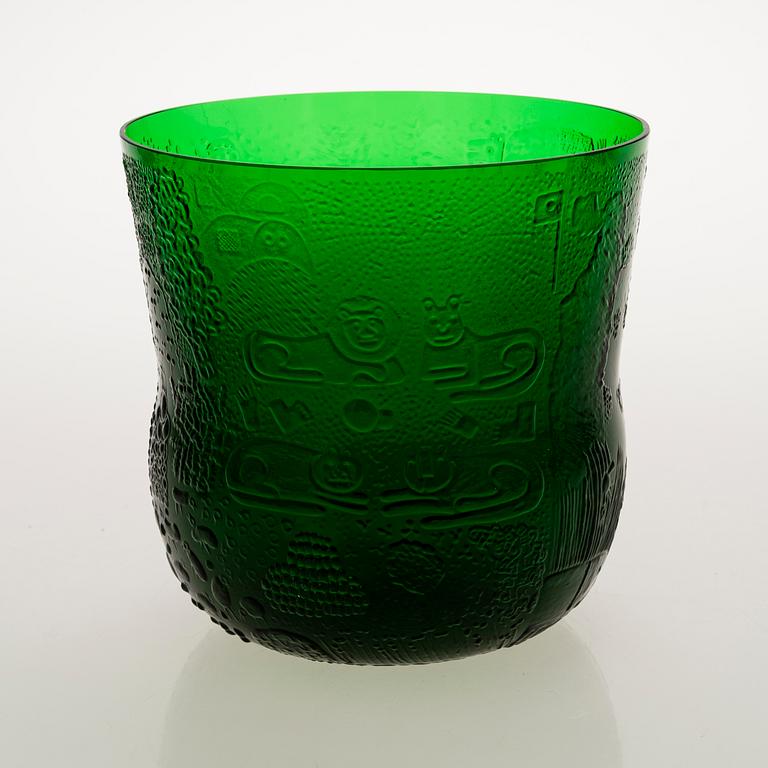 OIVA TOIKKA, SKÅL, SLEV och 5 GLAS, "Fauna", glas, Nuutajärvi/Notsjö.