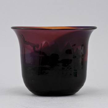 BERTIL VALLIEN, vas, glas, unique, Kosta Boda, signerad.
