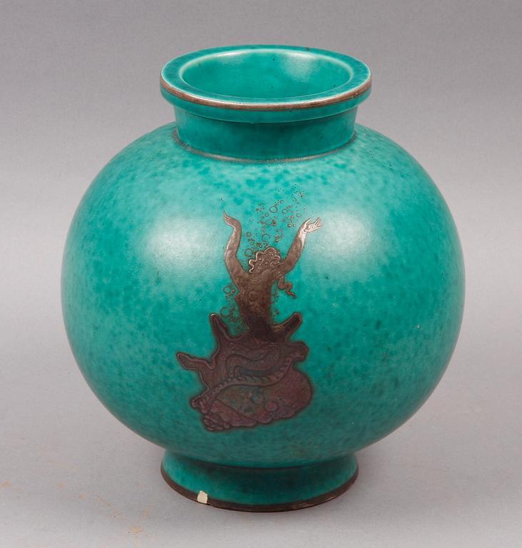 URNA, stengods, "Argenta", Wilhelm Kåge, Gustavsberg.