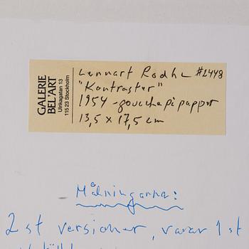 Lennart Rodhe, "Kontraster".