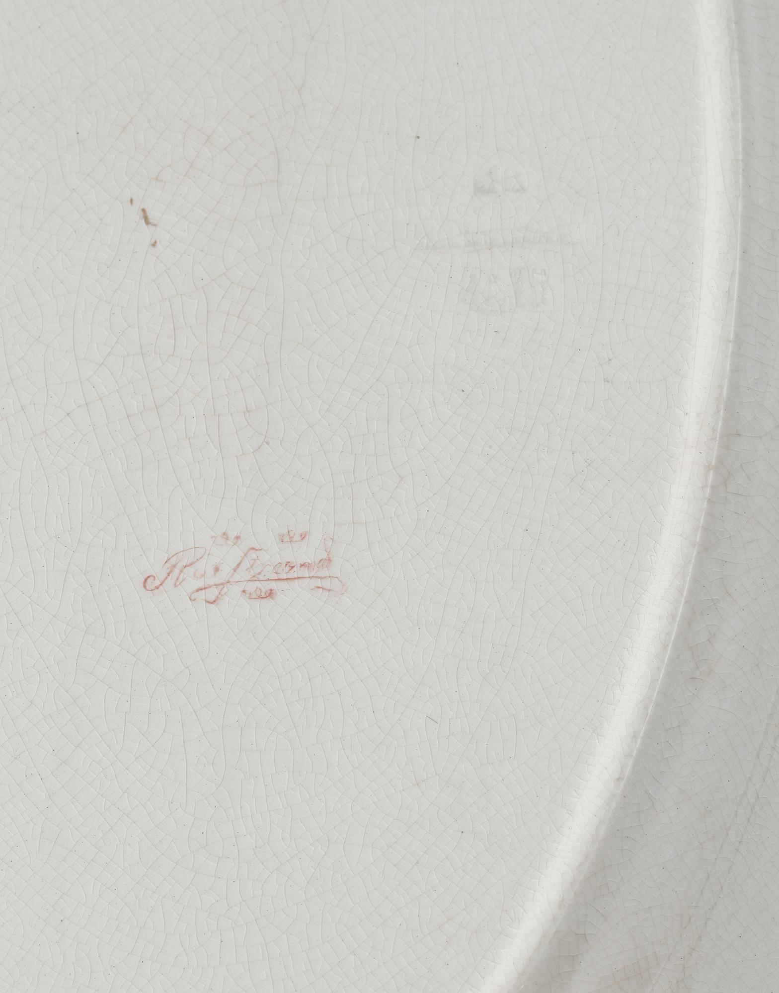 MATSERVIS, 91 delar, flintgods, Rörstrand, sekelskiftet 1800/1900-tal.