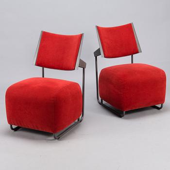 HARRI KORHONEN, a pair of 'Oscar' easychairs for  Inno Interior. Finland. Designed 1989.