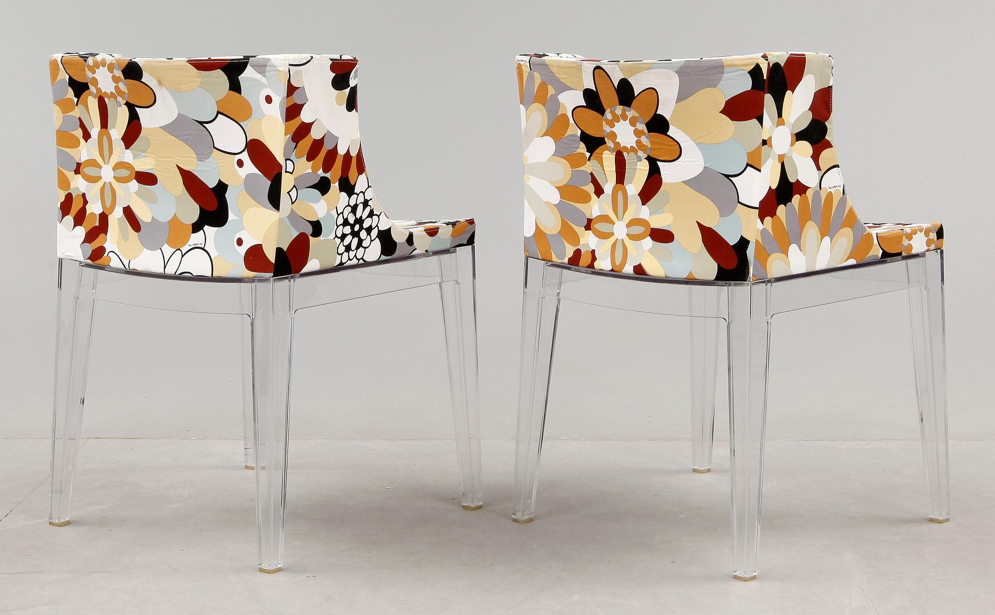 KARMSTOLAR, ett par, "Medemoiselle", Philippe Starck för Kartell.