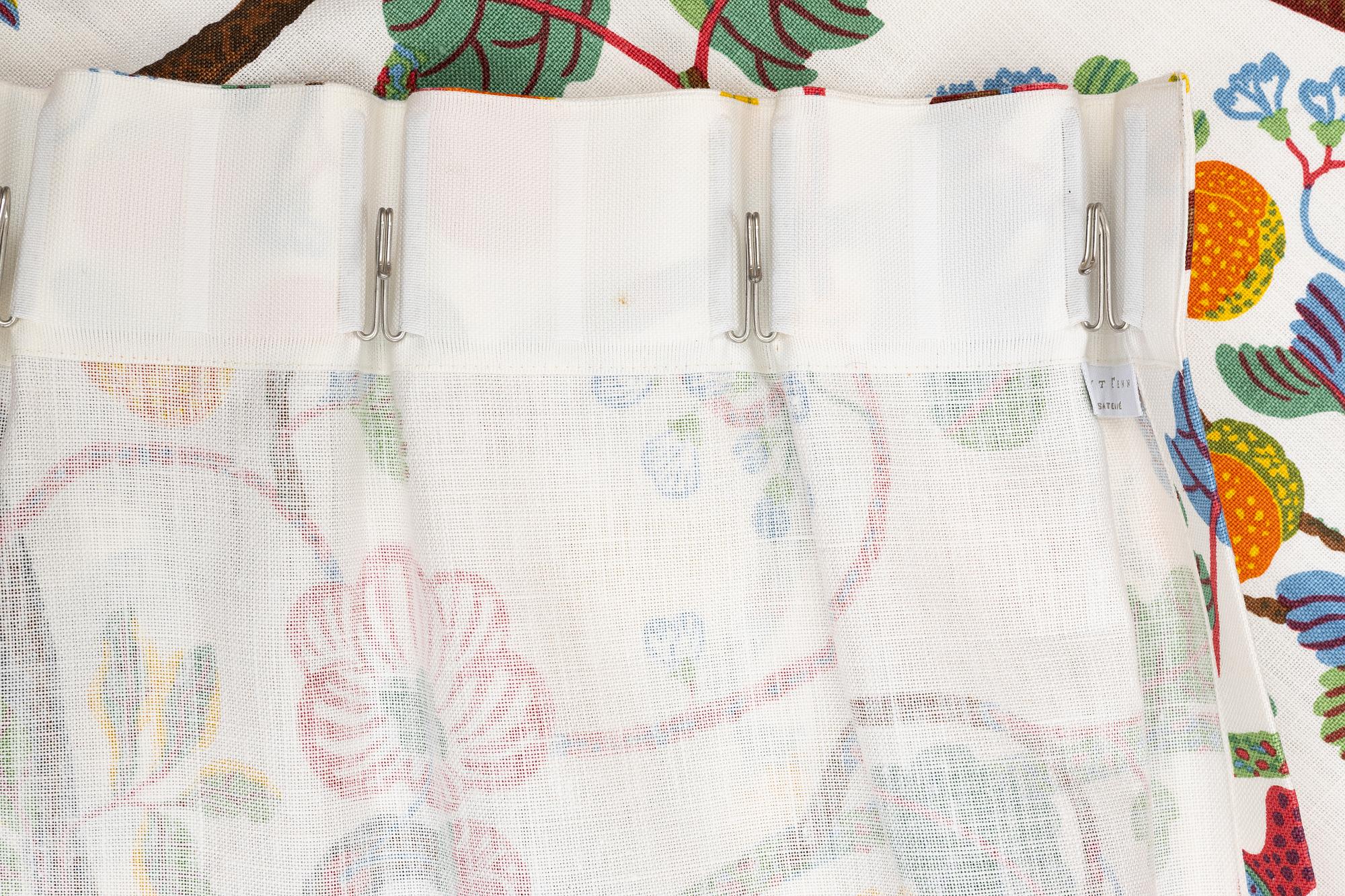 Josef Frank, Curtain panels, a pair, "Baranquilla", Svenskt Tenn Company.