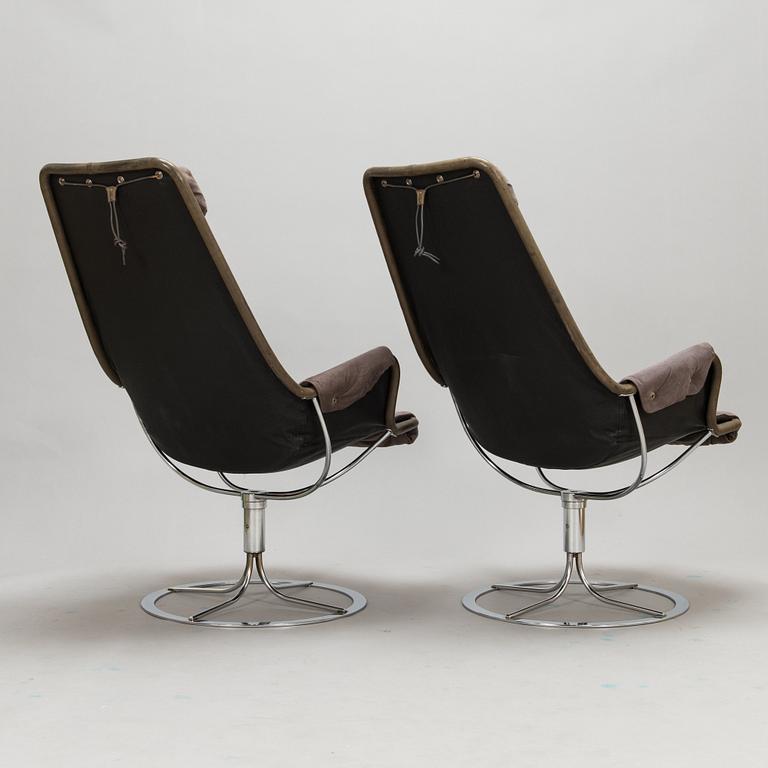 Bruno Mathsson, fåtöljer, ett par, "Jetson", Dux. Formgiven år 1969.