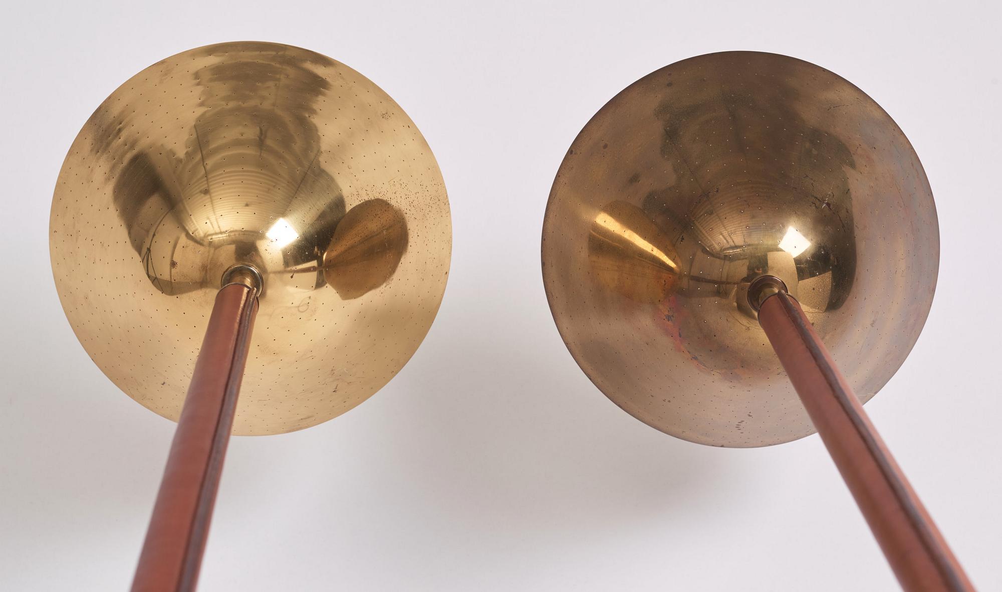 Carl-Axel Acking, a pair of floor lamps model "2646", Bröderna Malmströms Metallvarufabrik, Malmö 1940s-50s.
