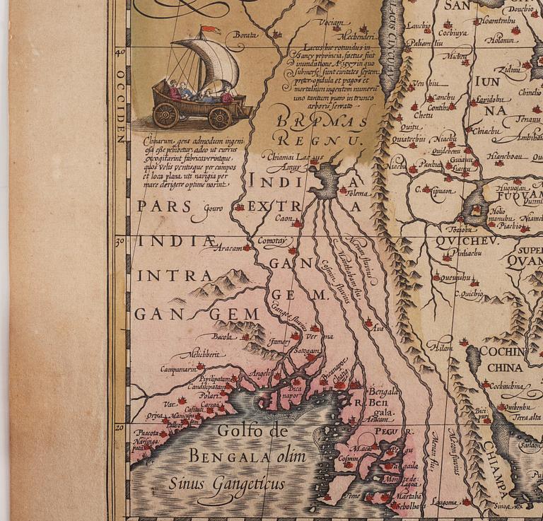 Karta över Kina, efter original från 1606 av Jodocus Hondius.
