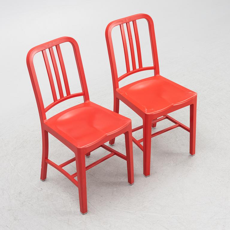 Stolar, 6 st, "111 Navy Chair", Emeco & Coca-Cola.
