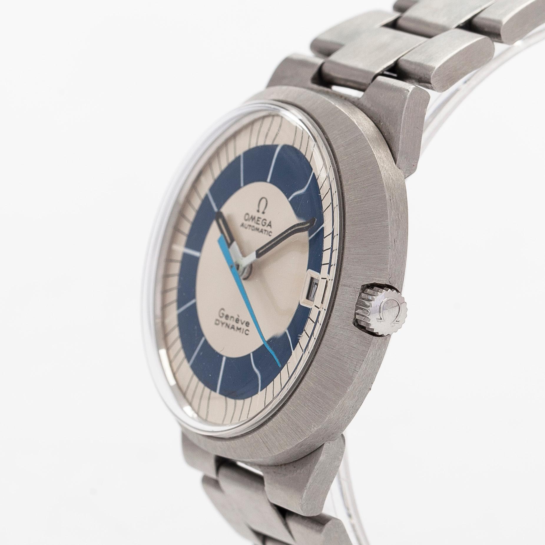 Omega, Genève, Dynamic, rannekello, 41,5 x 36,5 mm.