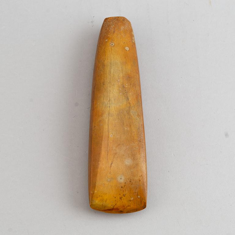 A neolithic flint axe.