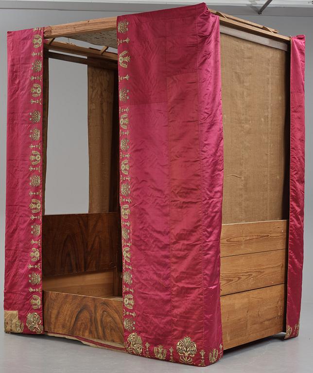 Four-poster bed, called "Axel Oxenstiernas bed", probably 18th century.