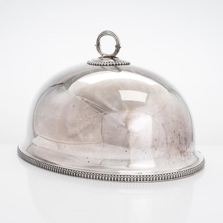 A 19th-century silver plated domed dish / food cover, Elkington, & Co, Birmingham England 1865.
