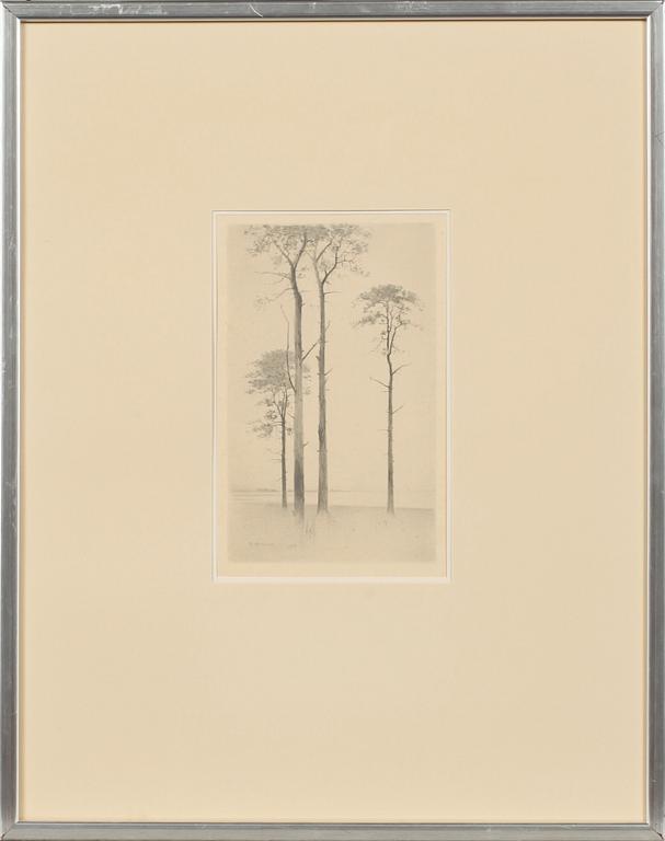 GUNNAR NORRMAN, blyerts, signerad och daterad 1958.