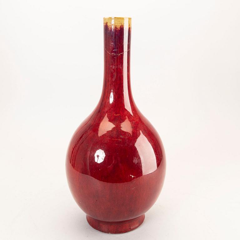 A sang de boef glazed vase, China, circa 1900.