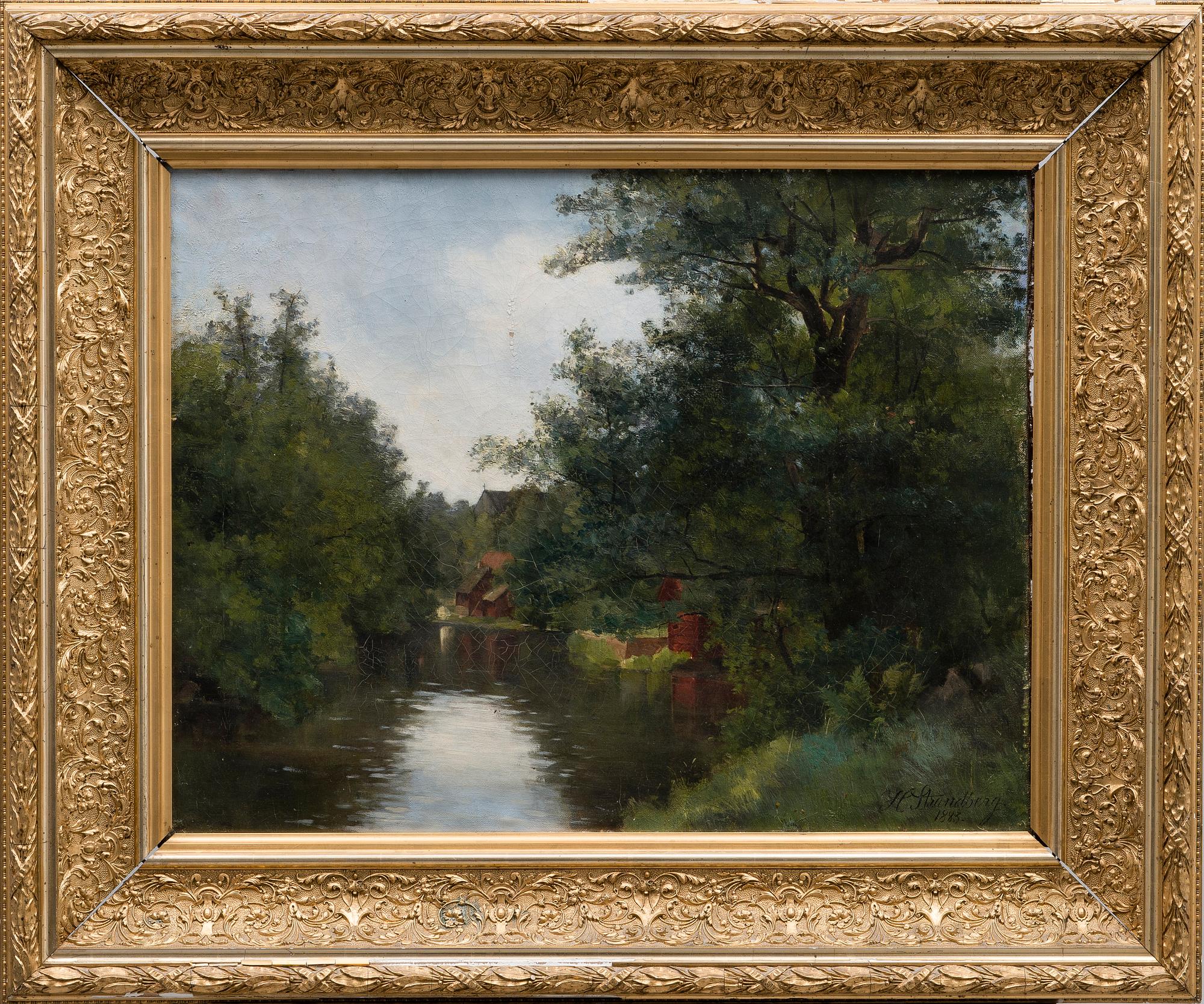 HEDVIG STRANDBERG, olja på duk, signerad och daterad 1883.