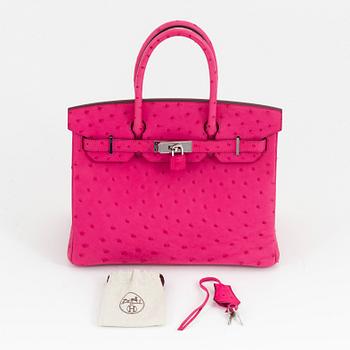 Hermès, a pink ostrich 'Birkin 30' handbag, 2019.