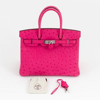 Hermès, a pink ostrich 'Birkin 30' handbag, 2019.