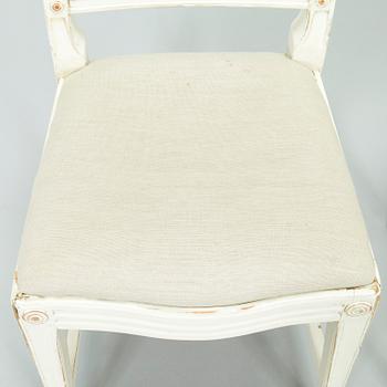 Stolar, 6 st, gustavianska, stockholmsarbete, sent 1700-tal.